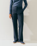 Pantalon droit pour femme à motif à chevrons