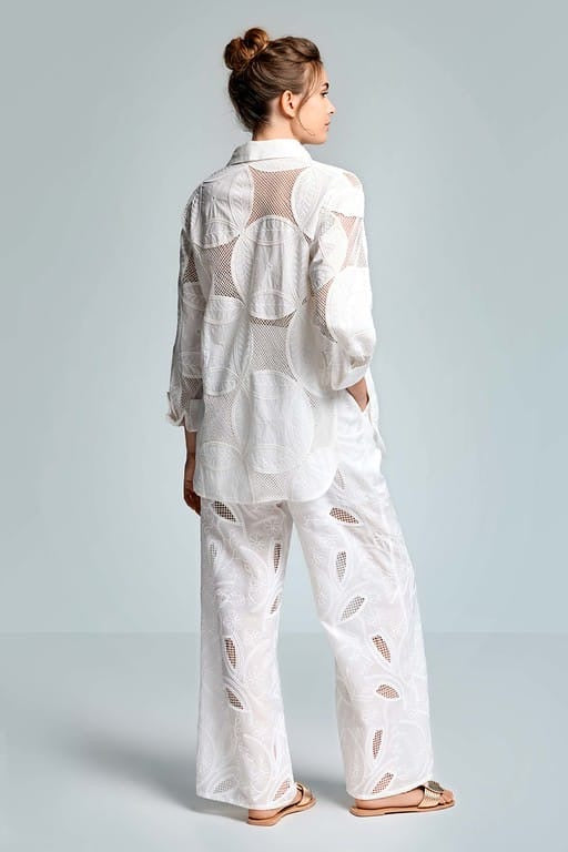 Chemise oversize en filet