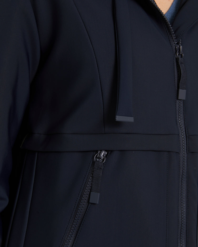Parka longue pour femme avec capuche et fermetures éclair