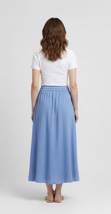 Jupe longue en Lin & Viscose