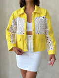 Veste dentellée et paillettée