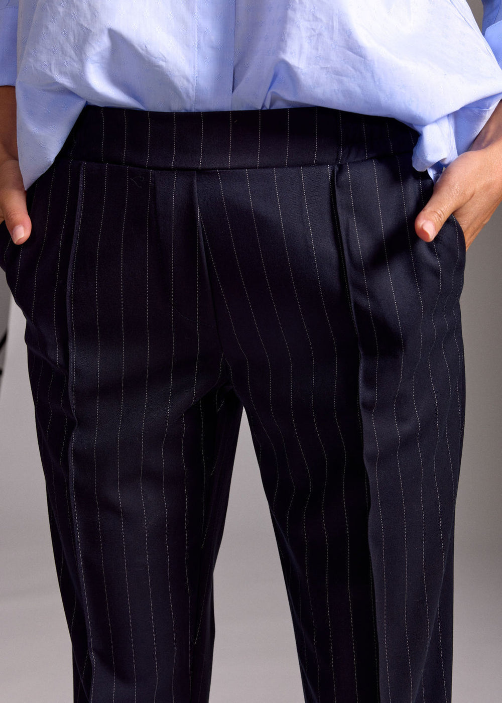 PANTALON DE TAILLEUR À RAYURES TENNIS IVANE NUIT