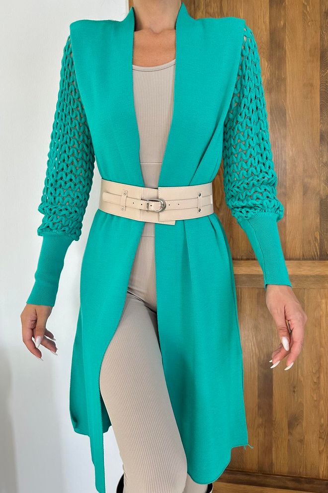 Cardigan vert d’eau