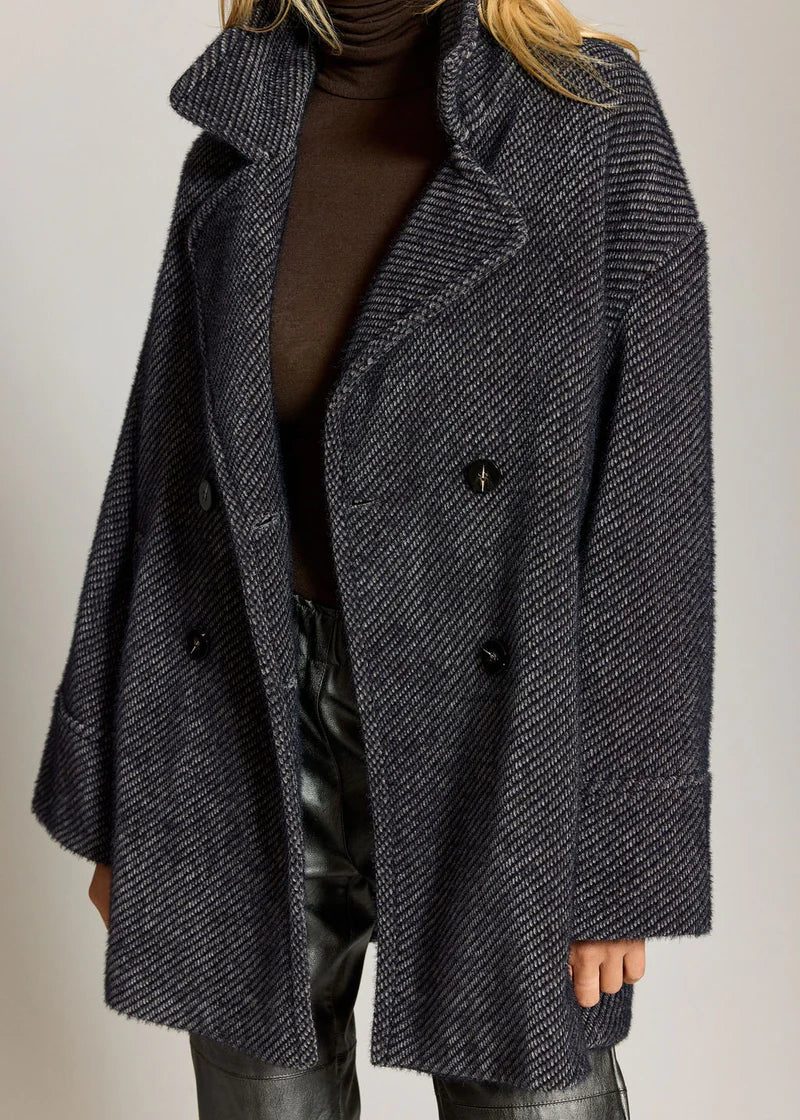 MANTEAU CABAN DUVETEUX SOF ACIER