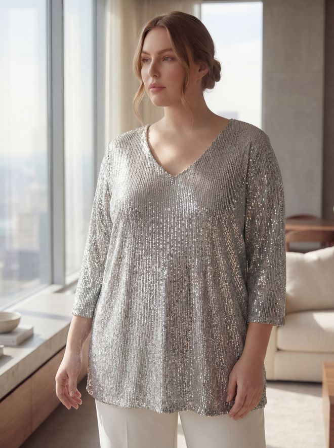 Blouse sequins