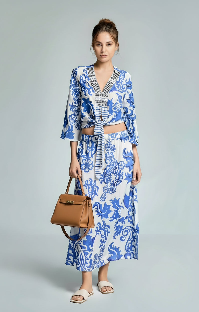 Blouse en viscose imprimée