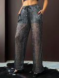 Pantalon noir scintillant