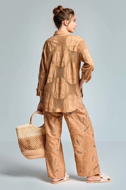 Chemisier oversize en filet coton