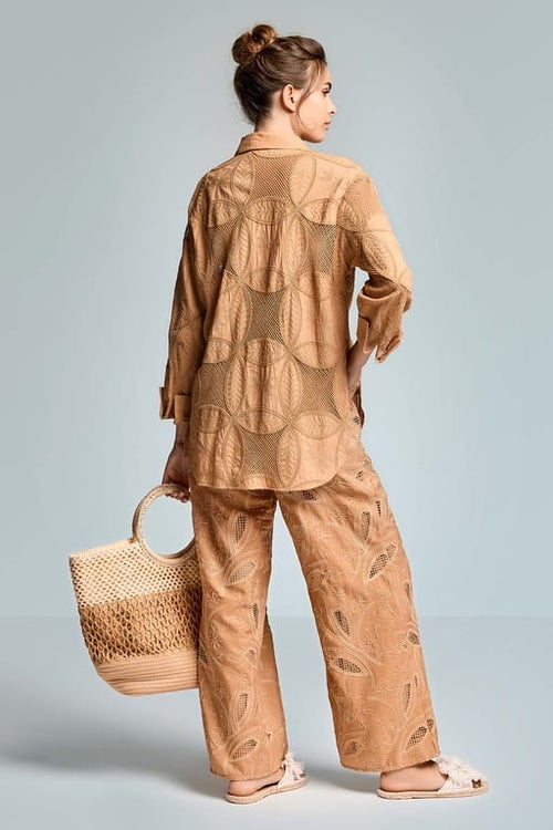Chemisier oversize en filet coton