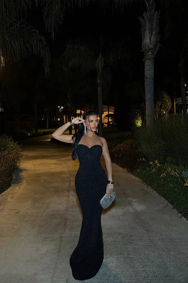 Robe bustier pailletée