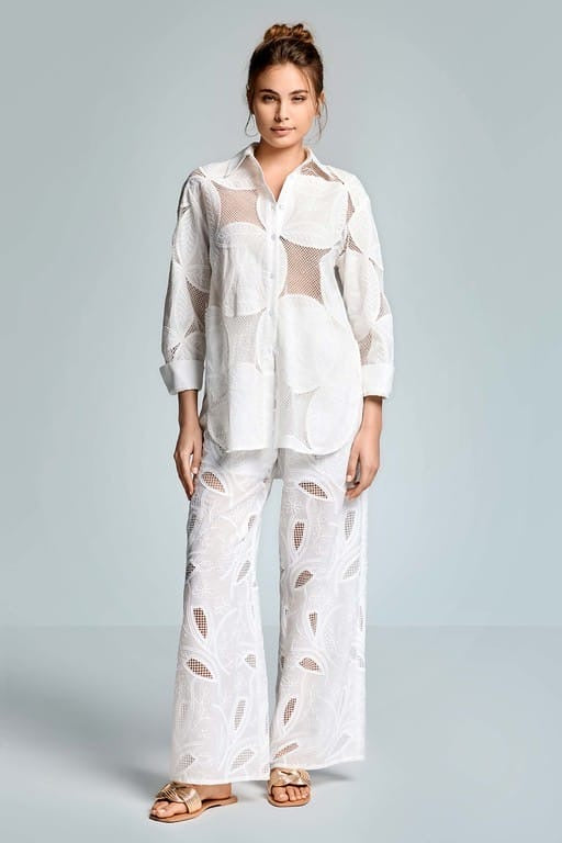 Chemise oversize en filet
