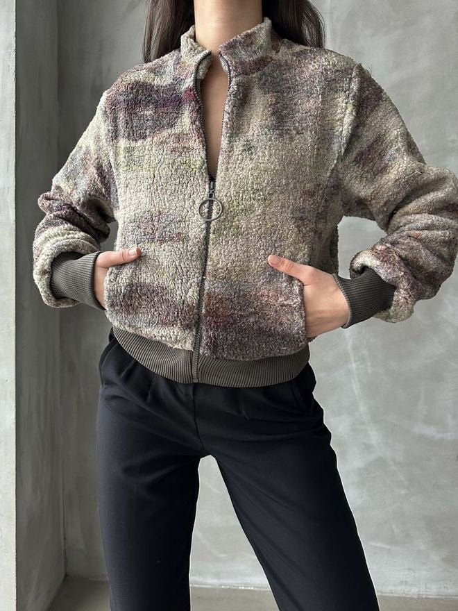 Veste courte multicolore