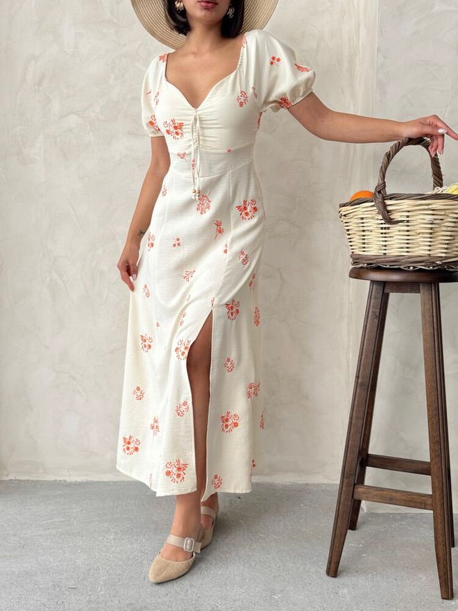 Robe cintrée fleuri