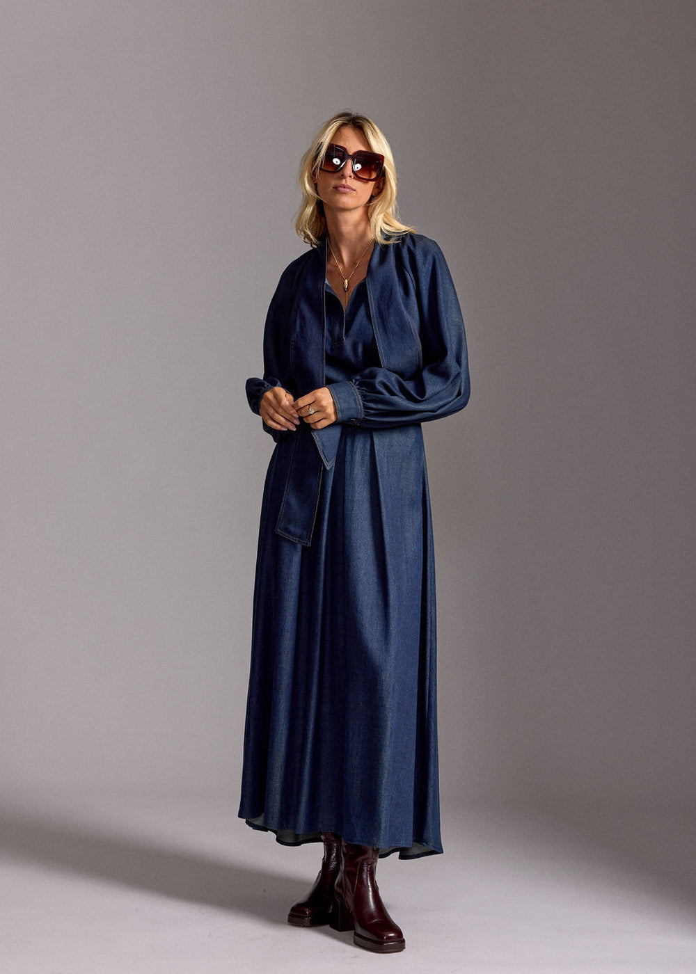 JUPE LARGE EN LYOCELL ALBA DENIM