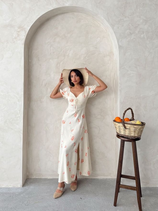 Robe cintrée fleuri