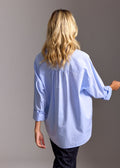 CHEMISE EN POPELINE JACQUARD BILBA CIEL