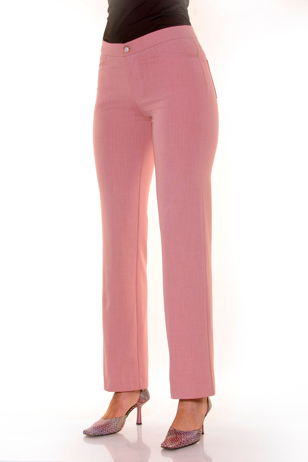 Pantalon en satin fin extensible