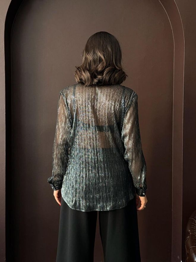 Chemise transparente scintillante
