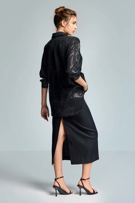 Chemise Lily oversize à paillettes