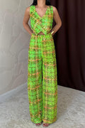 Pantalon vert pailleté
