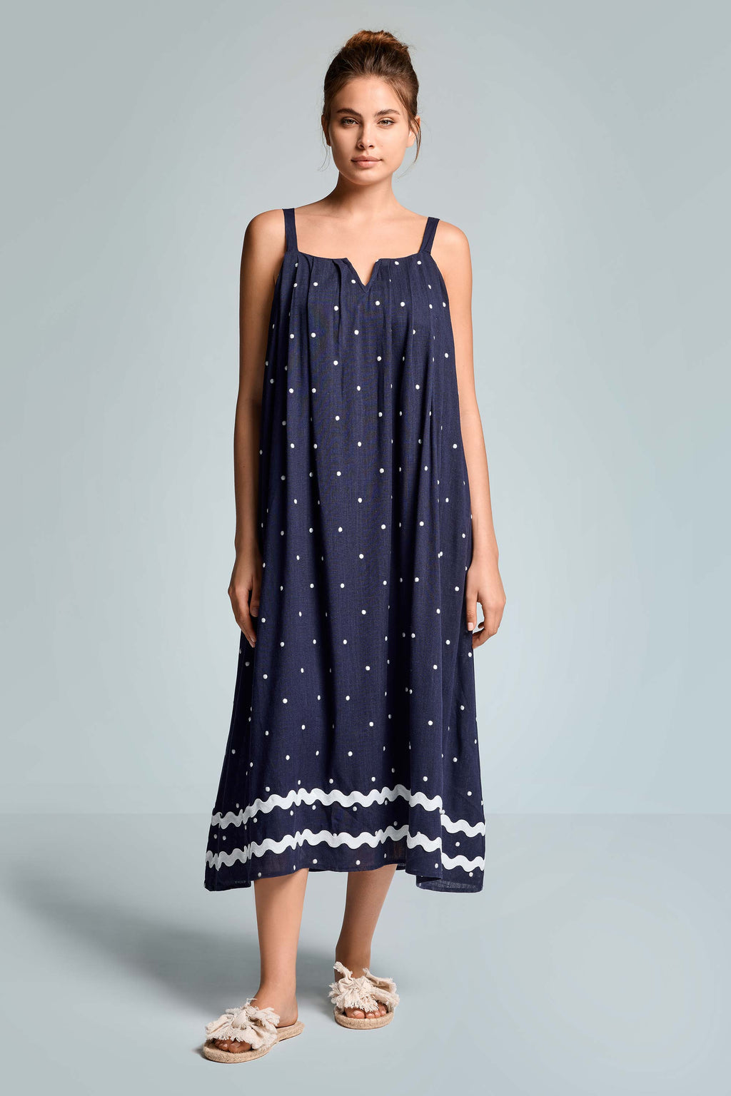 Robe ample en Lin et Cotton