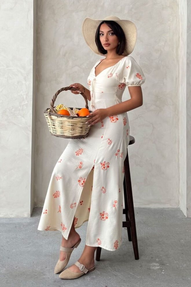 Robe cintrée fleuri