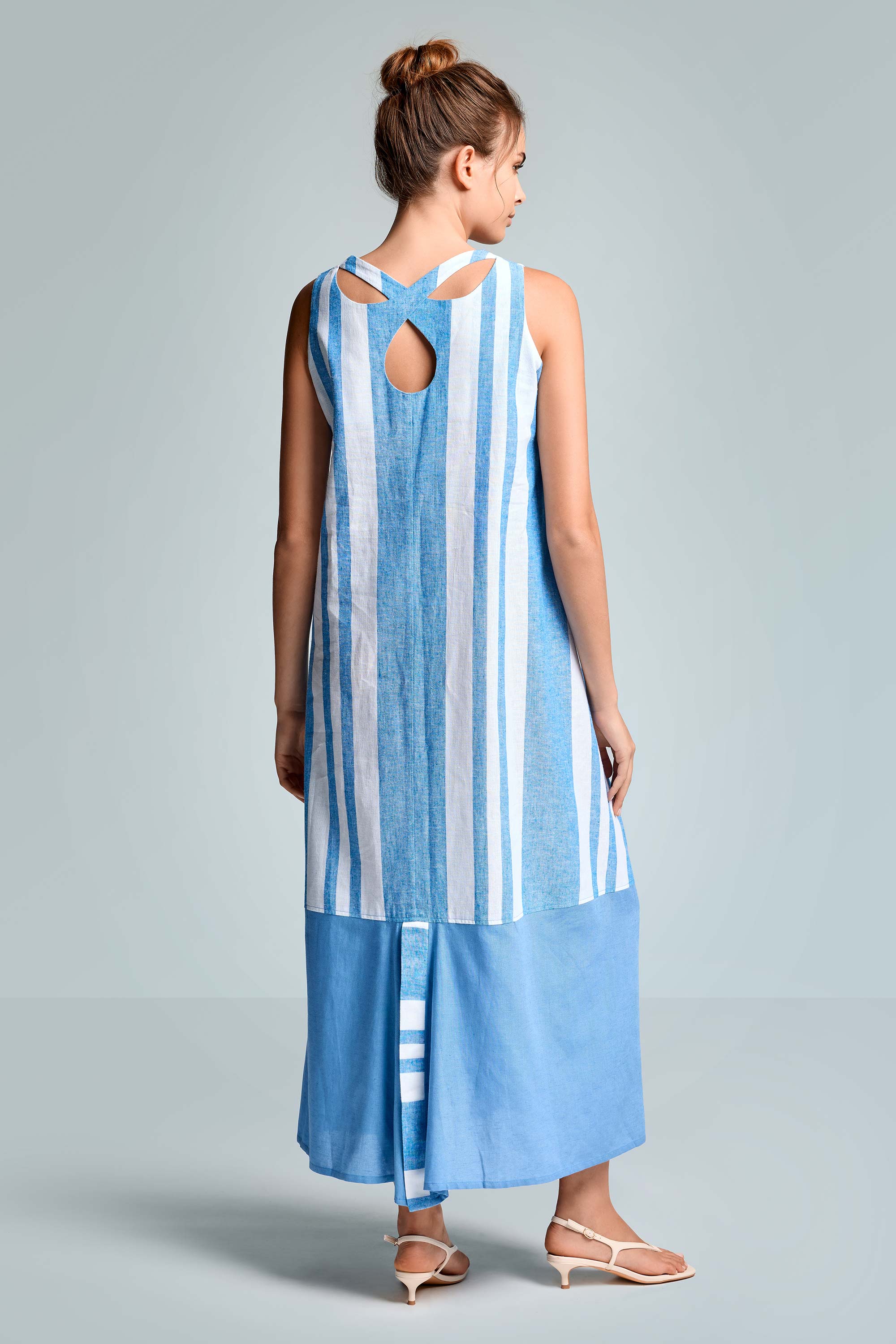 NAOMI Robe longue dos croisé