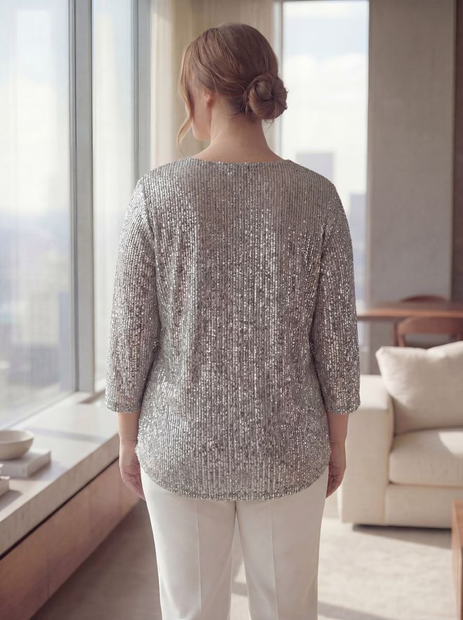 Blouse sequins