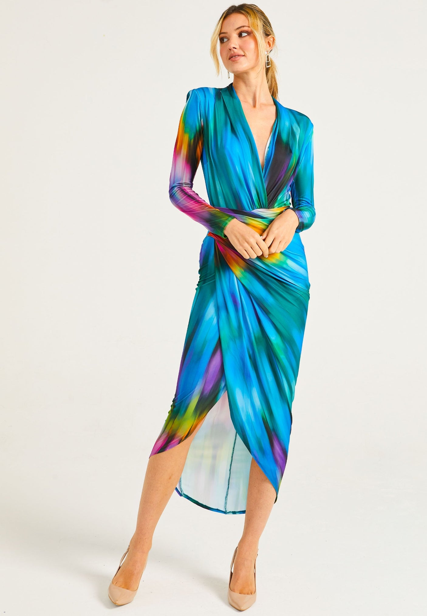 Robe fluide ciseaux multicolore