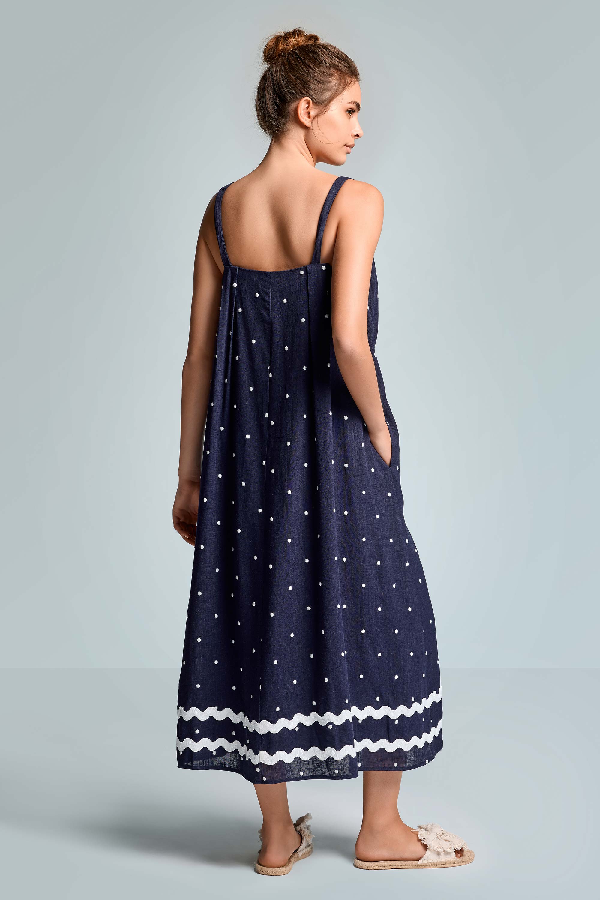 Robe ample en Lin et Cotton