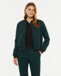 Blouson aviateur femme en maille imprimée