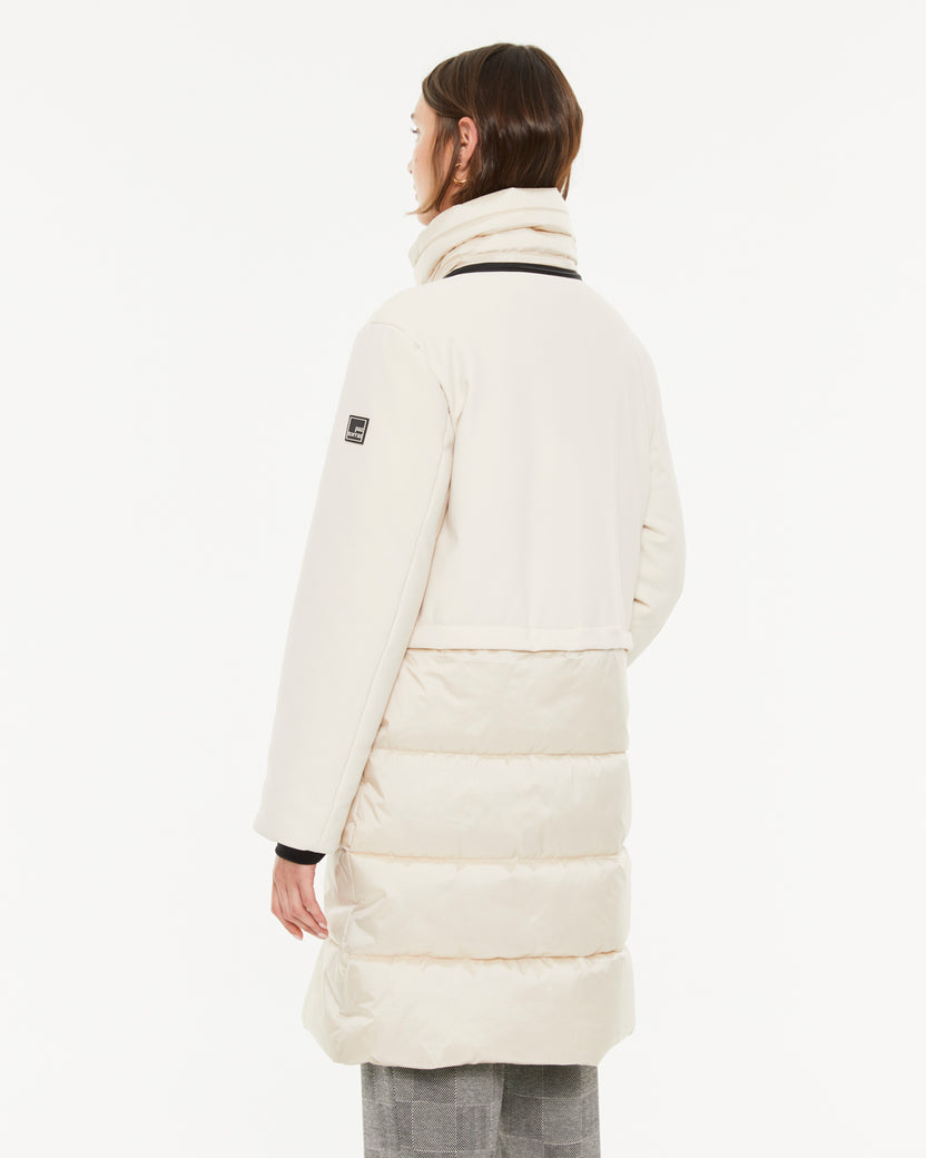 Parka longue à capuche pour femme