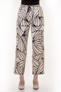 Pantalon imprimé en lin