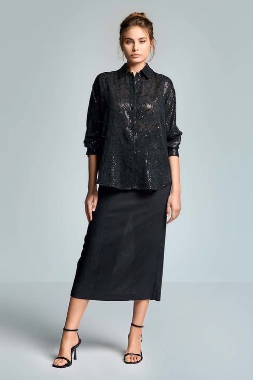 Chemise Lily oversize à paillettes