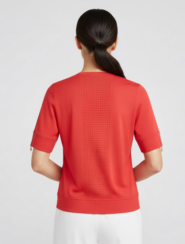 Gilet Rouge Zippé