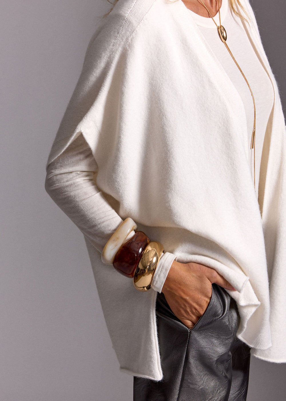 GILET SANS MANCHES MACHA ECRU