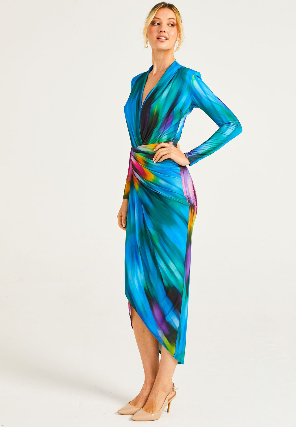 Robe fluide ciseaux multicolore