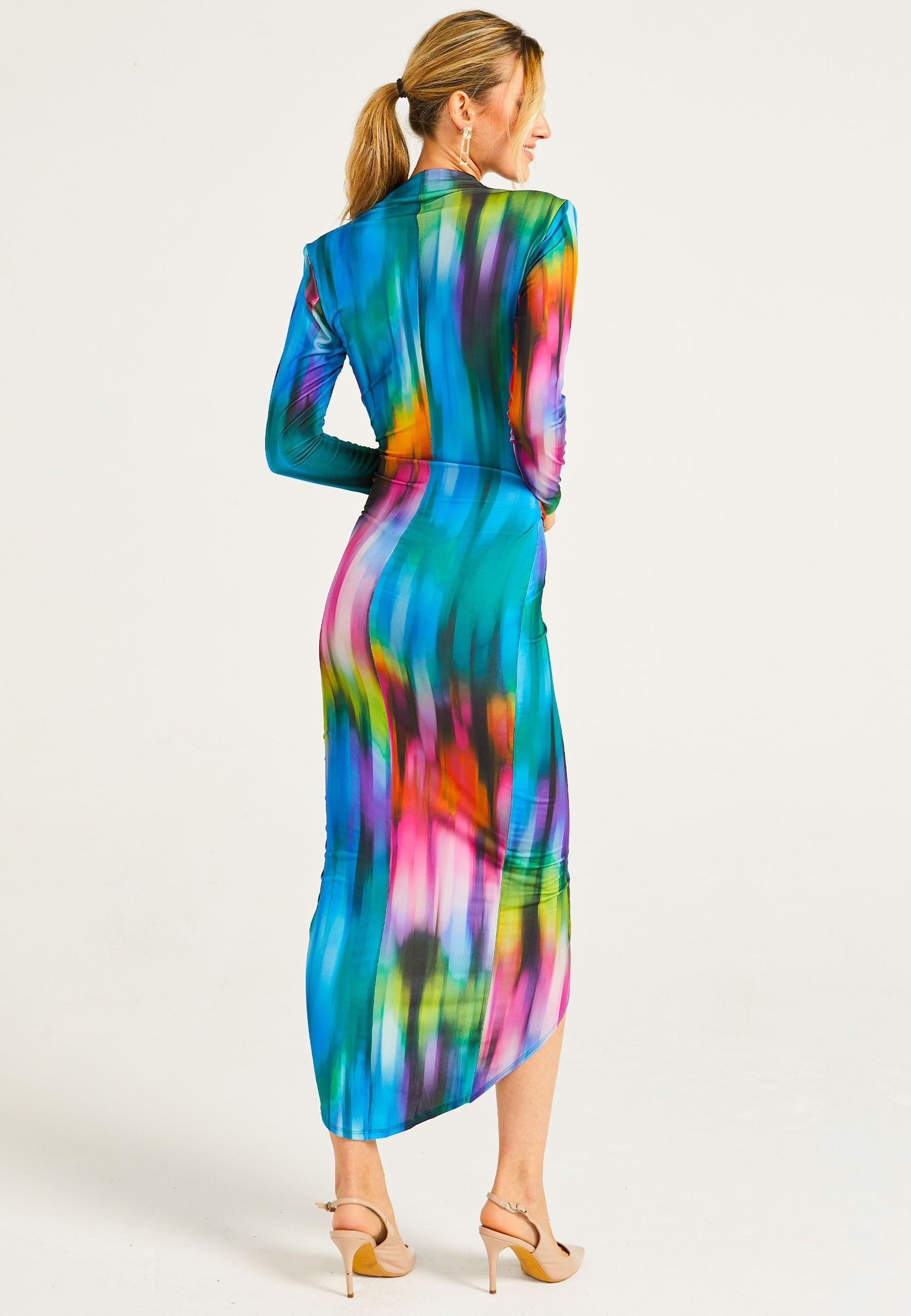 Robe fluide ciseaux multicolore