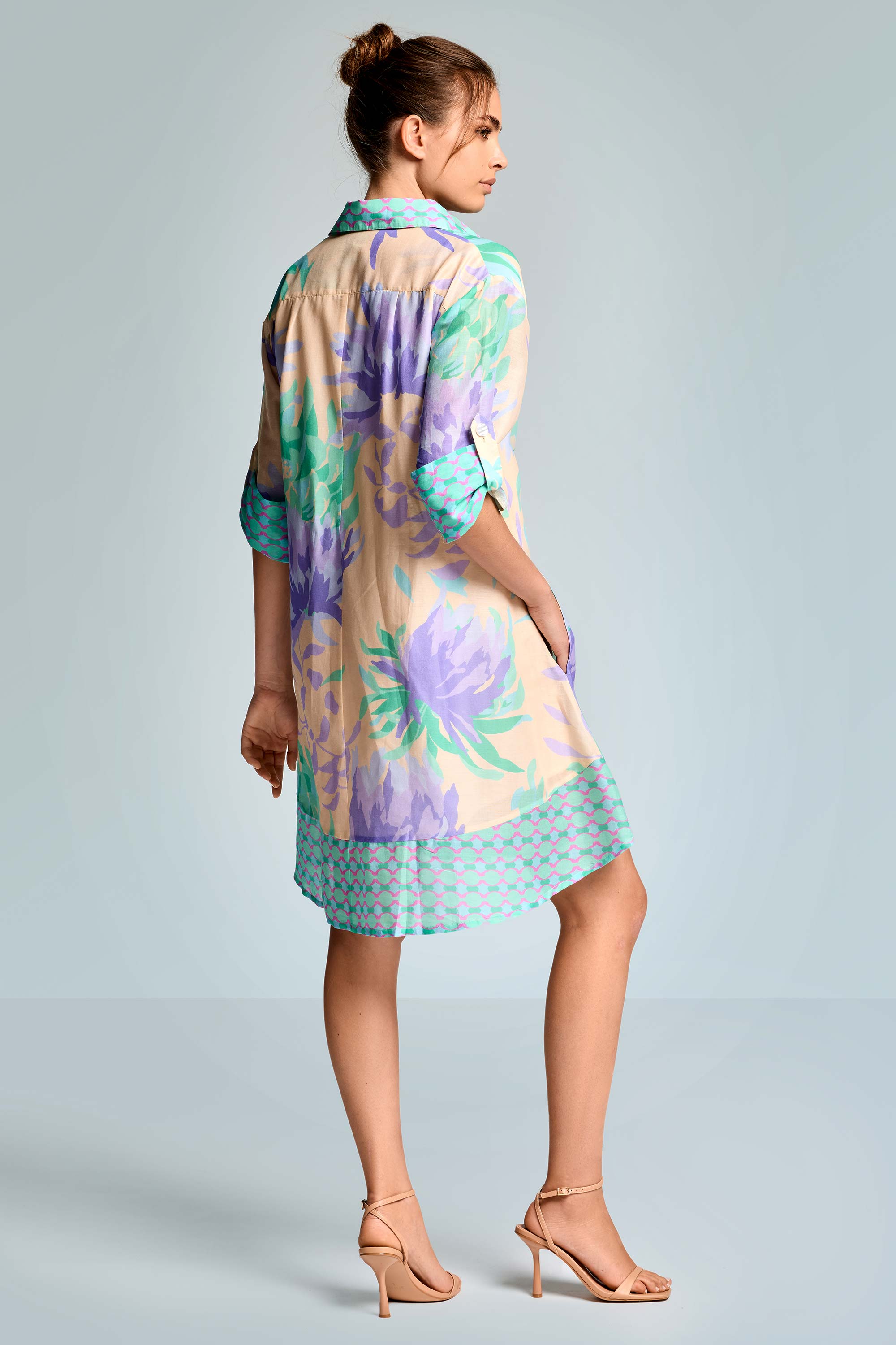 Robe courte multicolore