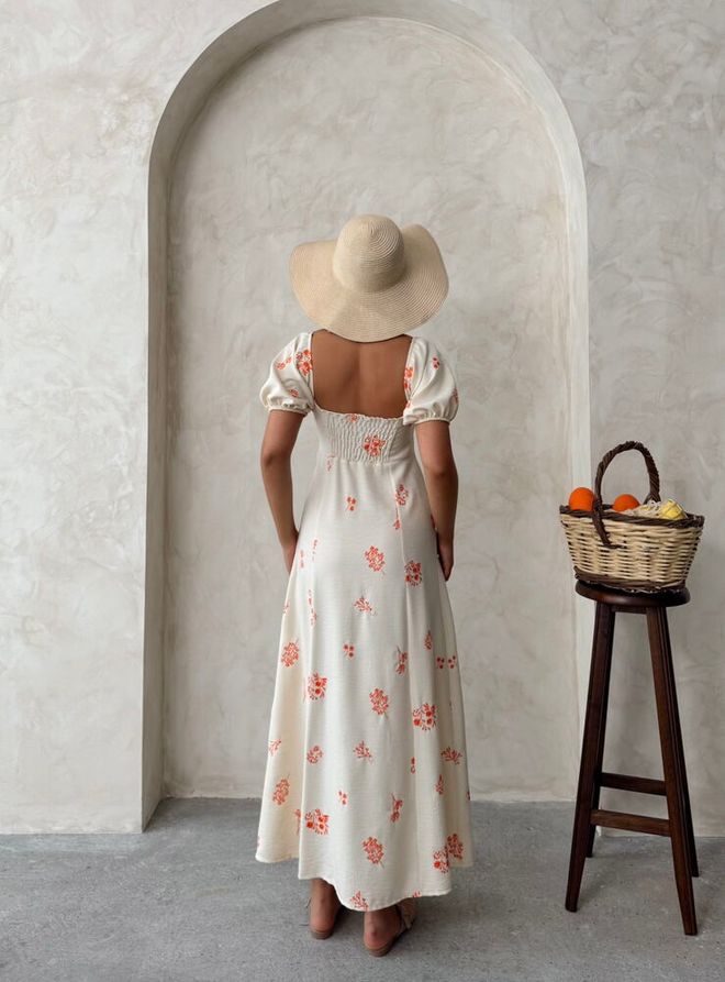Robe cintrée fleuri