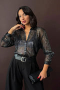 Chemise transparente scintillante