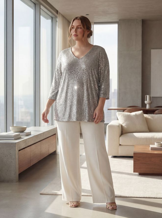 Blouse sequins
