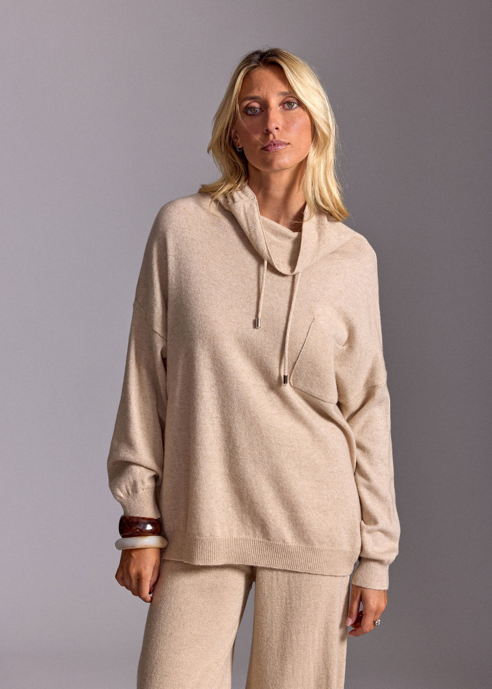 PULL COL MONTANT JODY BEIGE