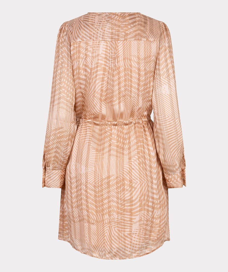 Robe cintrée à la taille ornée de dentelle murex
