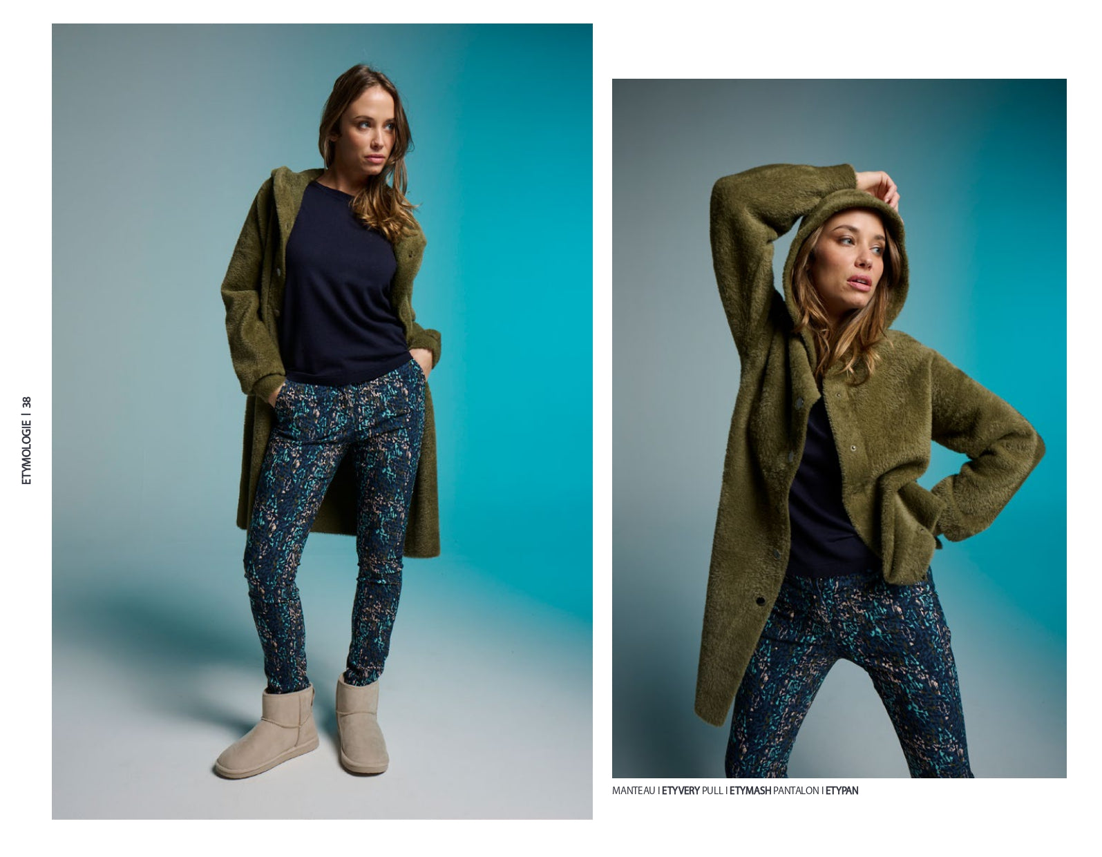 Manteau Mail mi long cap M Wasabi ￼
