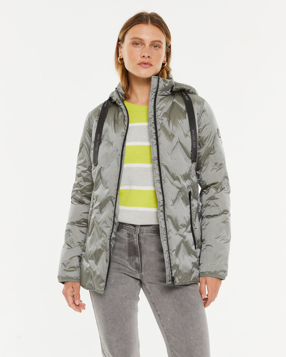 Sa Pull col rond imprimé rayé pour femme