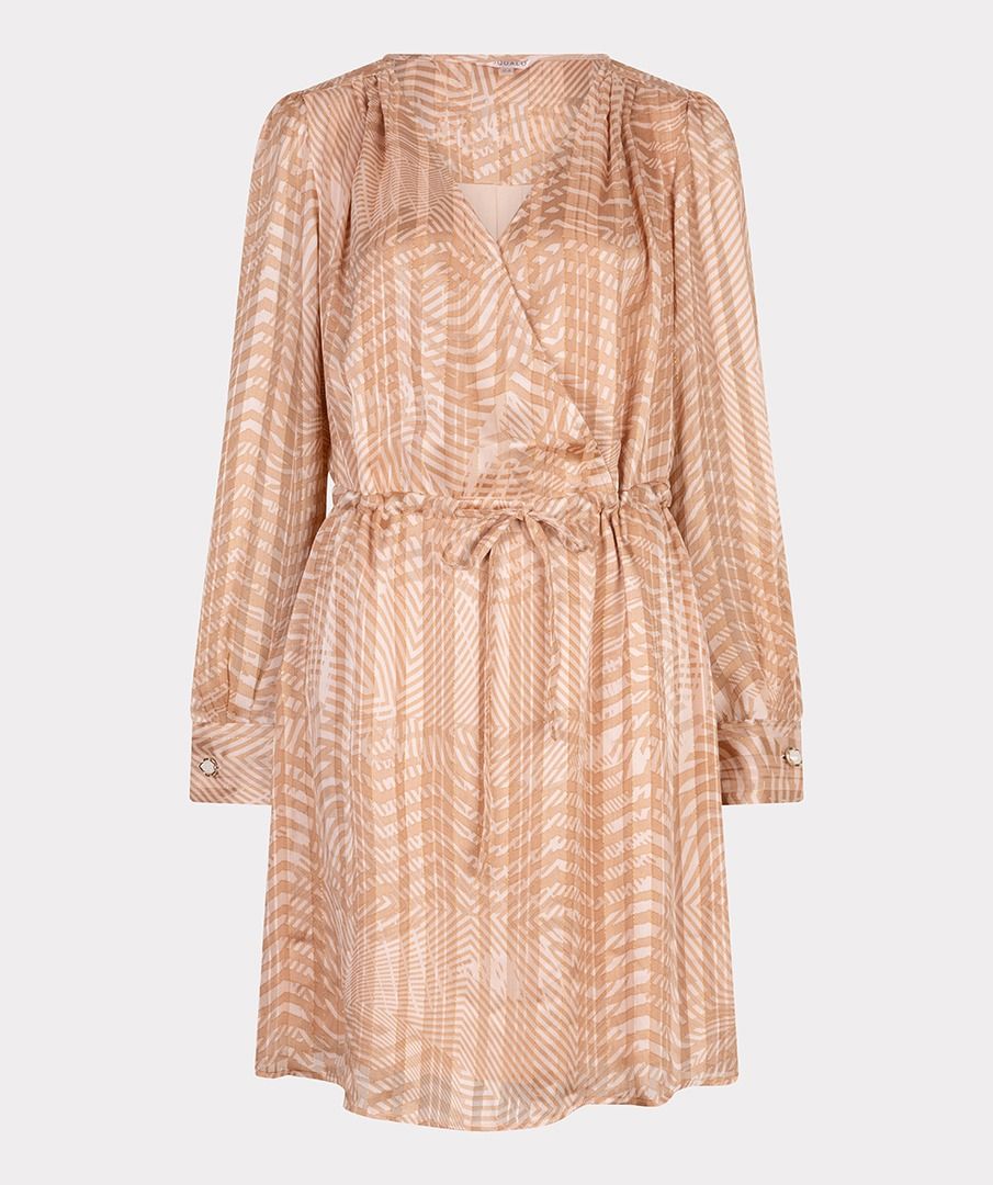 Robe cintrée à la taille ornée de dentelle murex