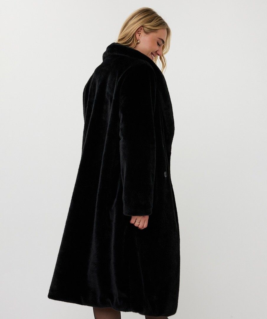 Manteau mi long col tailleur