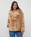 JACKET MELANGE DOUBLE BREASTED SHORT