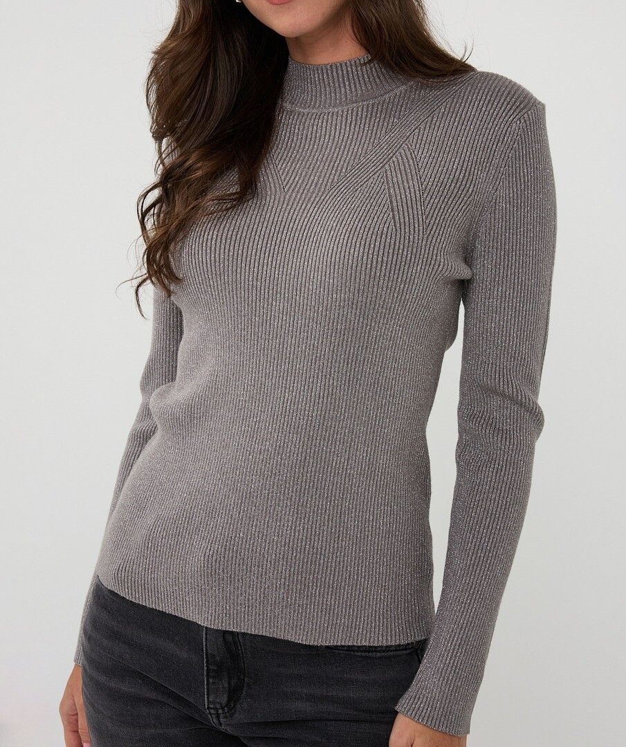 TOP COL RIB LUREX